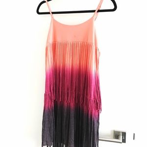 Gradual change stripe dress